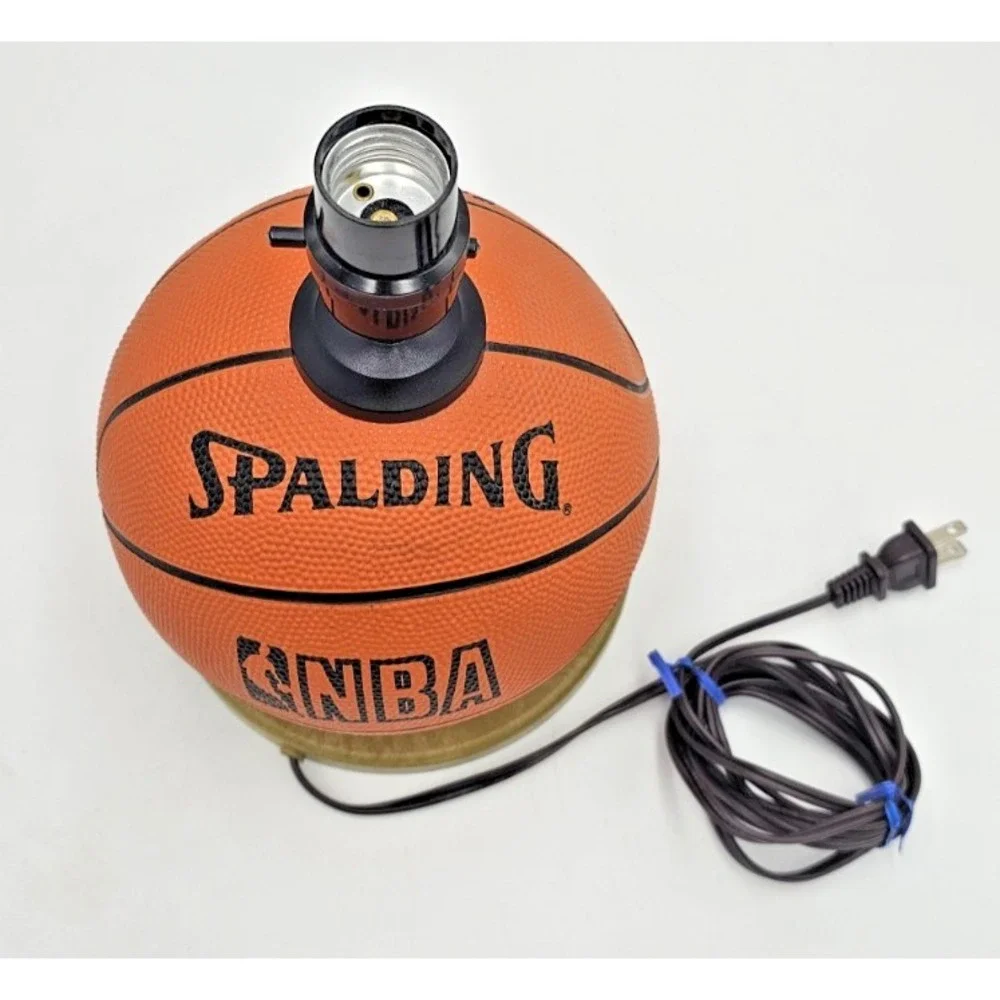 Basketball Lamp Spalding NBA Light Preowned 85in Cord Sports Decor No Shade